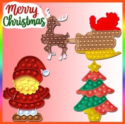 image-Beautiful Push Pop Fidget Sensory Toy- Merry Christmas