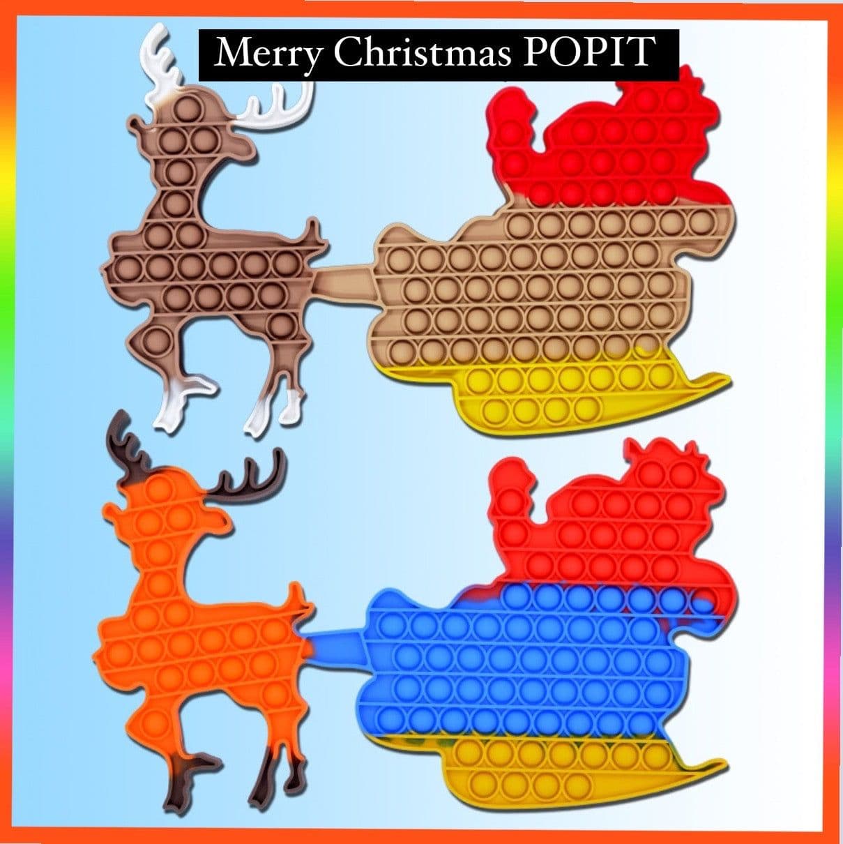 image-Beautiful Push Pop Fidget Sensory Toy- Merry Christmas