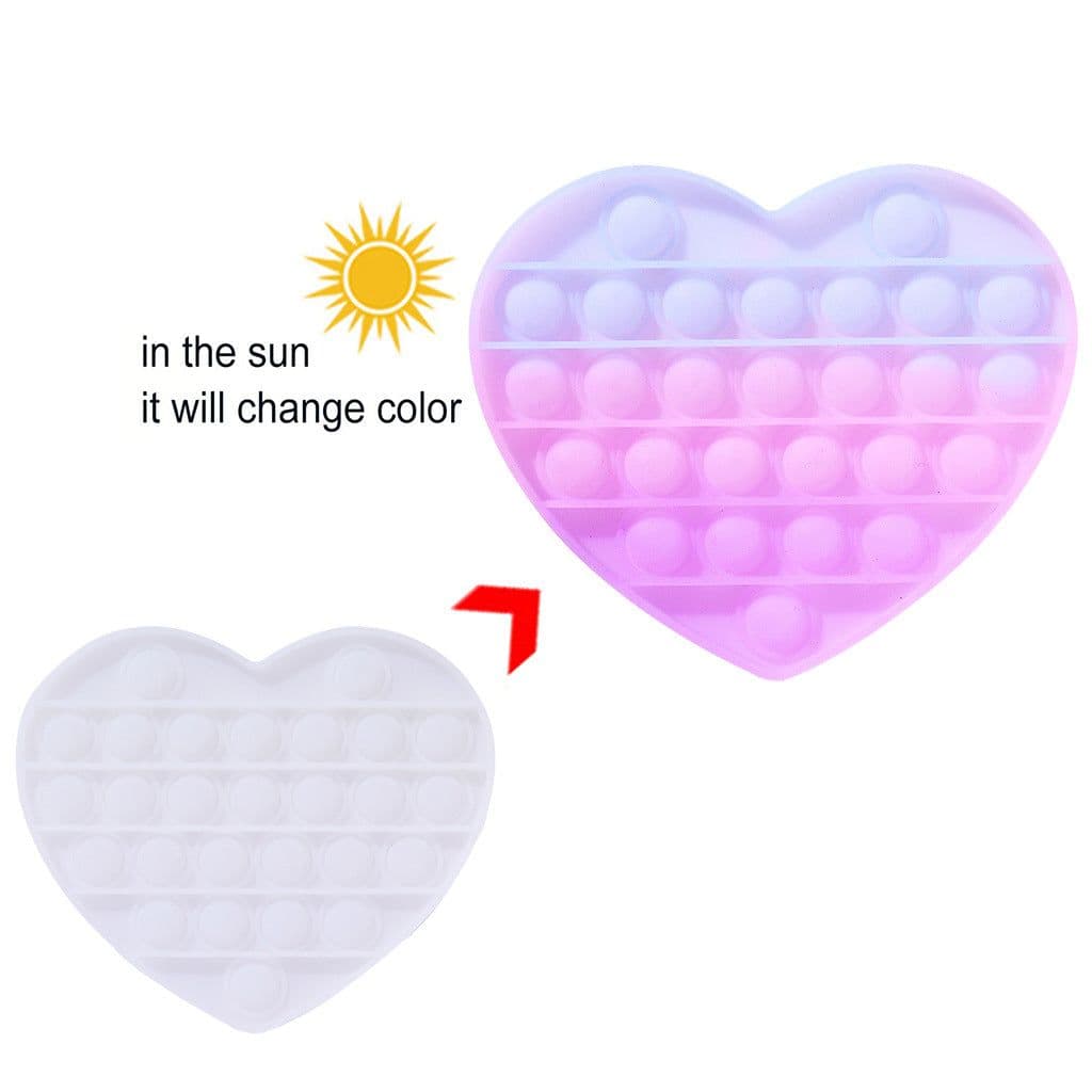 image-Change Color Under SUN Push Pop Fidget Sensory Toy-Purple Colection