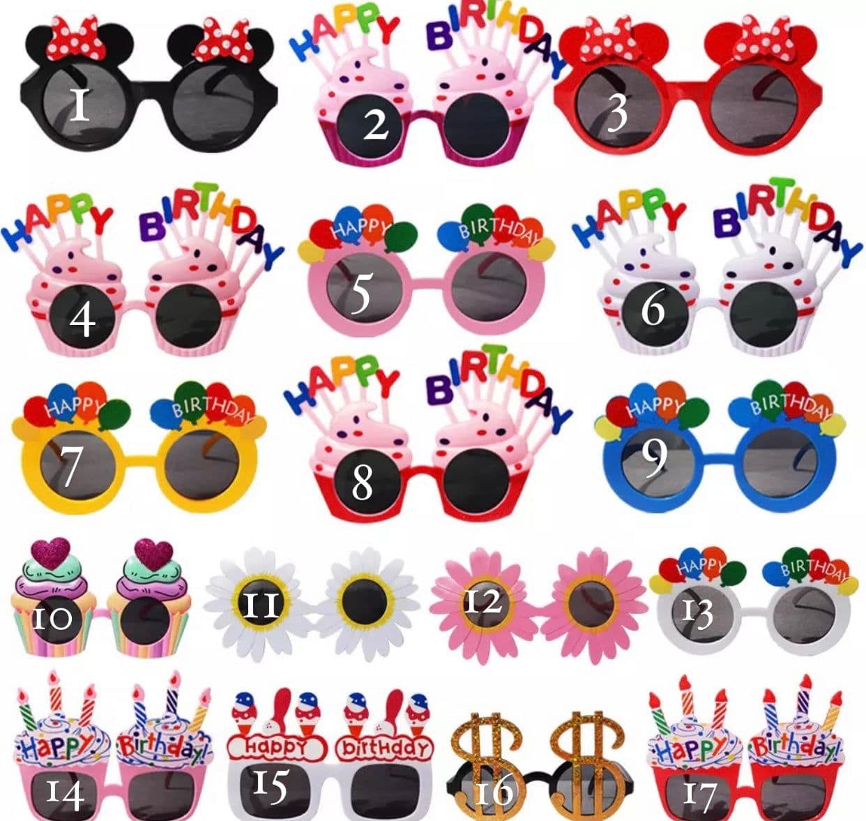 image-Happy Birthday Glasses Photo Booth Props For Birthday Party Kids Glasses Party Supplies Party Favor Accessories