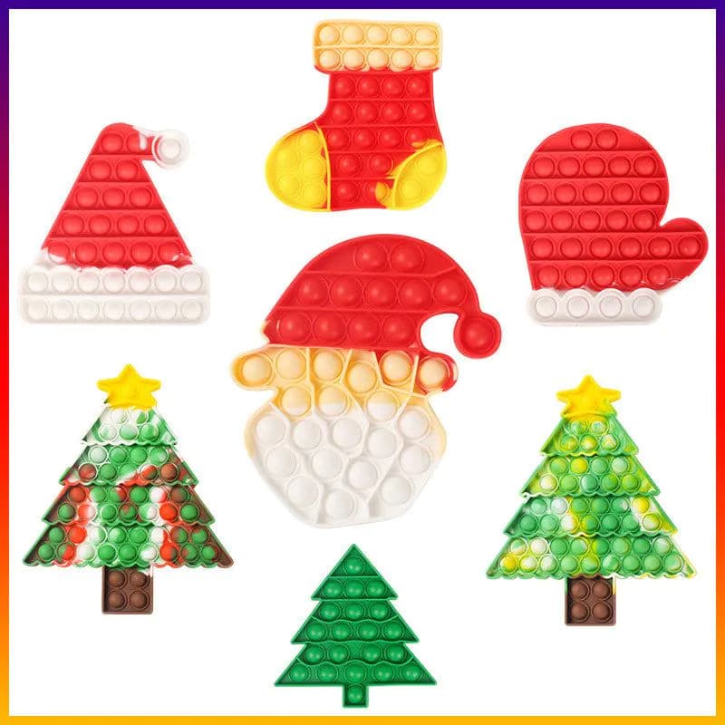 image-Jumbo Push Pop Fidget Sensory Toy- Christmas collection