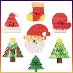 image-Jumbo Push Pop Fidget Sensory Toy- Christmas collection