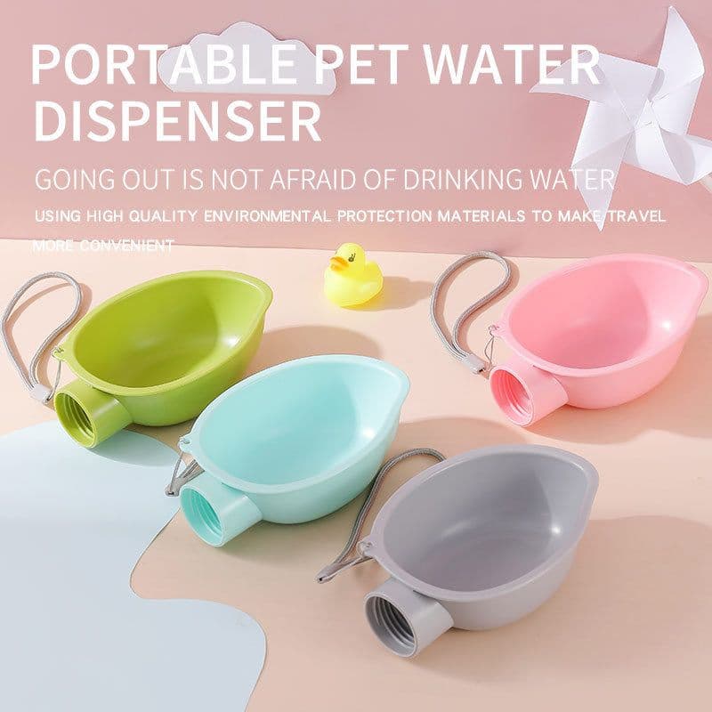 image-HOOPET Pet Dog Water Bottle Feeder Bowl Portable Water
