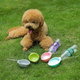 image-HOOPET Pet Dog Water Bottle Feeder Bowl Portable Water