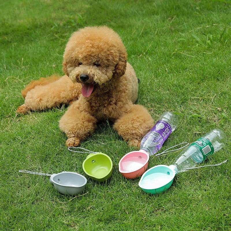 image-HOOPET Pet Dog Water Bottle Feeder Bowl Portable Water