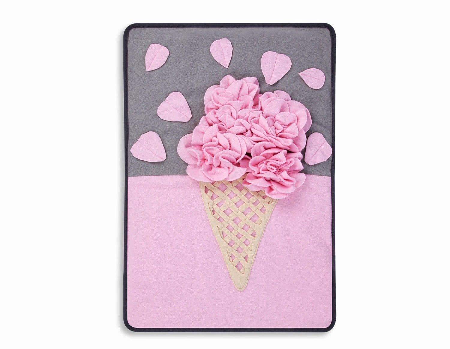 image-Pets Puzzle Toys Increase IQ Snuffle Mat-Pink Ice Cream