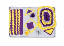 image-Pets Puzzle Toys Increase IQ Snuffle Mat-Purple Yellow Floral