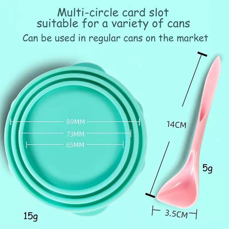 image-3 In 1 Reusable Pet Food Can Cover Silicone Dogs Cats Storage Tin Cap Lid Seal Cover Pet Supplies Suitable For 8.9cm/7.3cm/6.5cm