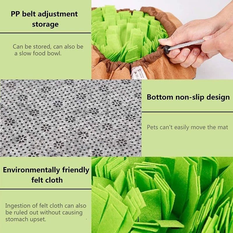 image-New Interactive Puzzle Toys Encourage Natural Foraging Skills Portable Nonslip Pet Snuffle Mat Slow Feeder Easy To Clean