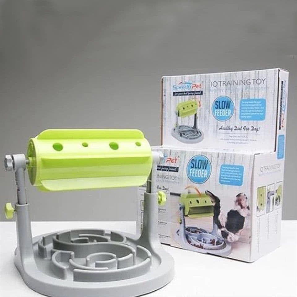 image-Interactive Pet Food Bowl Puppy Slow Feeder Puzzle Toy Feed For Dog Kitten Cat IQ Training Automatic Game Educational Adjustable