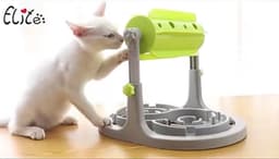 image-Interactive Pet Food Bowl Puppy Slow Feeder Puzzle Toy Feed For Dog Kitten Cat IQ Training Automatic Game Educational Adjustable