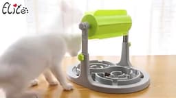 image-Interactive Pet Food Bowl Puppy Slow Feeder Puzzle Toy Feed For Dog Kitten Cat IQ Training Automatic Game Educational Adjustable