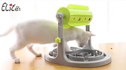 image-Interactive Pet Food Bowl Puppy Slow Feeder Puzzle Toy Feed For Dog Kitten Cat IQ Training Automatic Game Educational Adjustable