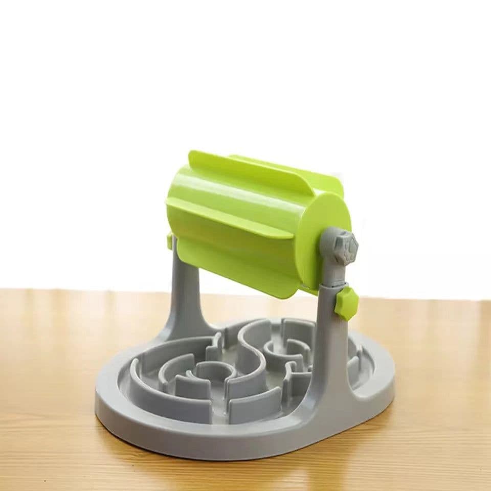 image-Interactive Pet Food Bowl Puppy Slow Feeder Puzzle Toy Feed For Dog Kitten Cat IQ Training Automatic Game Educational Adjustable