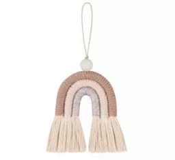 image-Handmade Macrame Mini Rainbow | Purse Charm | Dog Leash Decor | Keychain | Key ring | Zipper charm