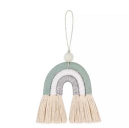 image-Handmade Macrame Mini Rainbow | Purse Charm | Dog Leash Decor | Keychain | Key ring | Zipper charm