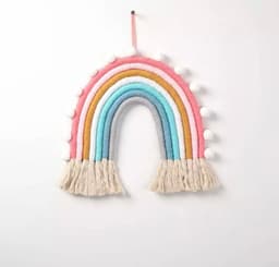 image-Different colors Handmade Rope Rainbow Wall Hanging / Nursery Decor / Baby Room Decor / Pets home/Nursery Wall Art