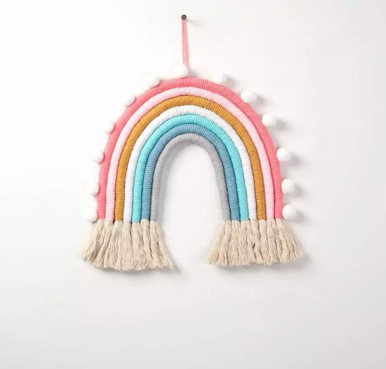 image-Different colors Handmade Rope Rainbow Wall Hanging / Nursery Decor / Baby Room Decor / Pets home/Nursery Wall Art