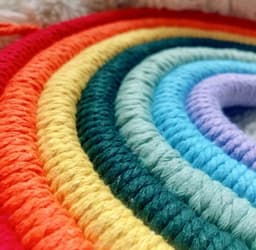 image-Different colors Handmade Rope Rainbow Wall Hanging / Nursery Decor / Baby Room Decor / Pets home/Nursery Wall Art