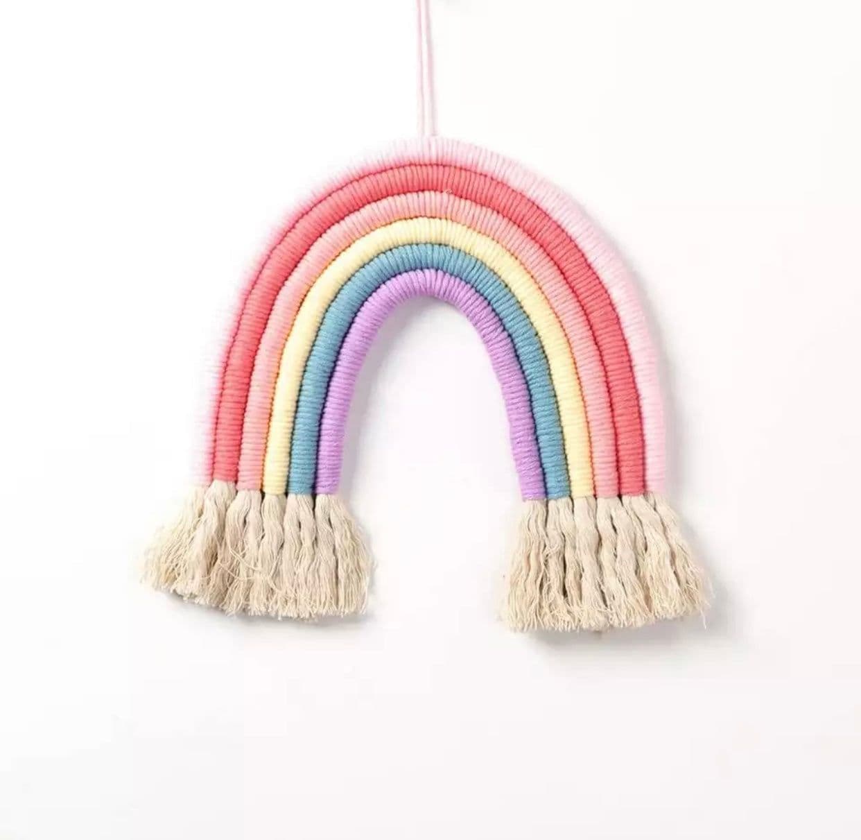 image-Different colors Handmade Rope Rainbow Wall Hanging / Nursery Decor / Baby Room Decor / Pets home/Nursery Wall Art