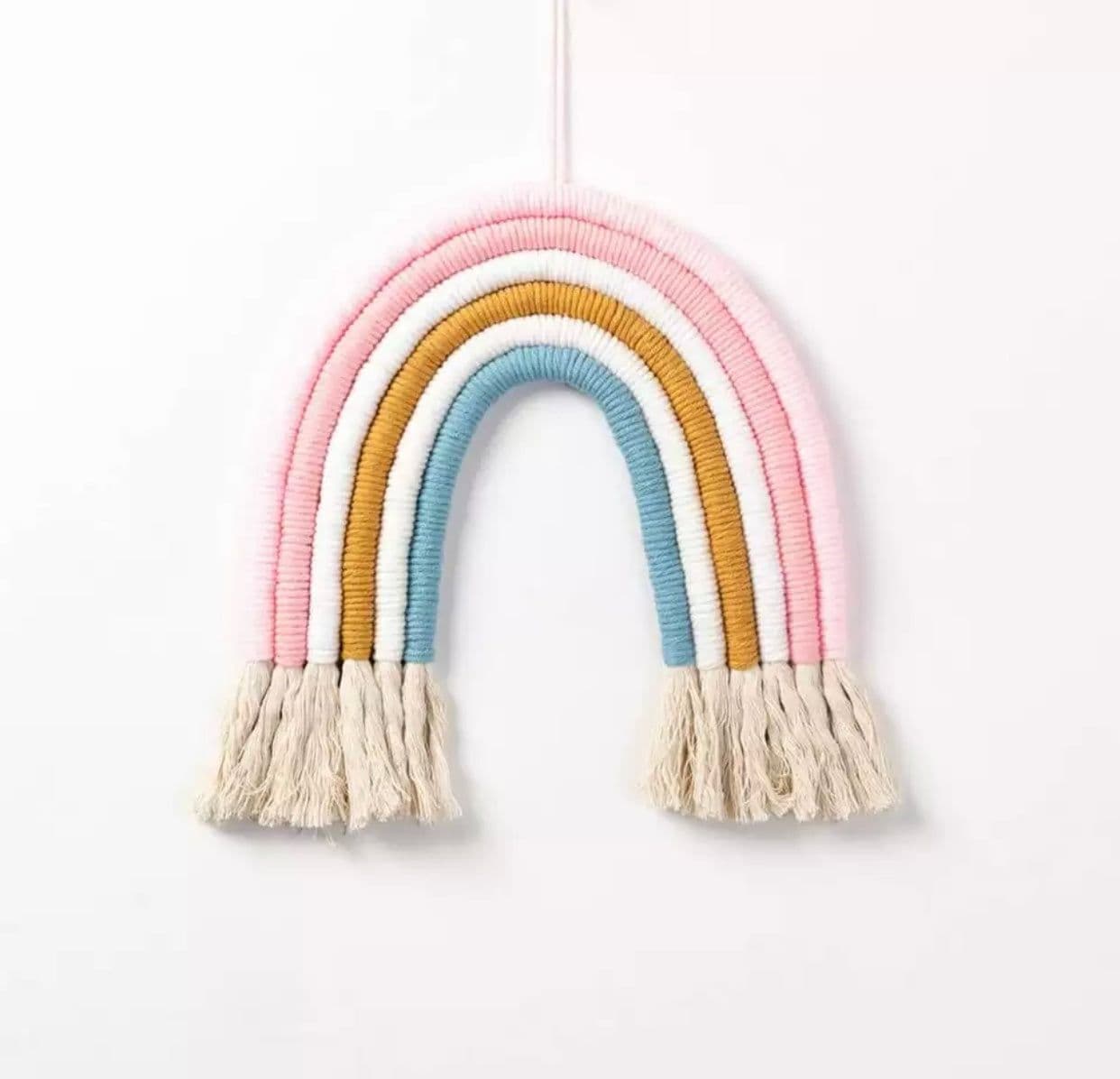 image-Different colors Handmade Rope Rainbow Wall Hanging / Nursery Decor / Baby Room Decor / Pets home/Nursery Wall Art