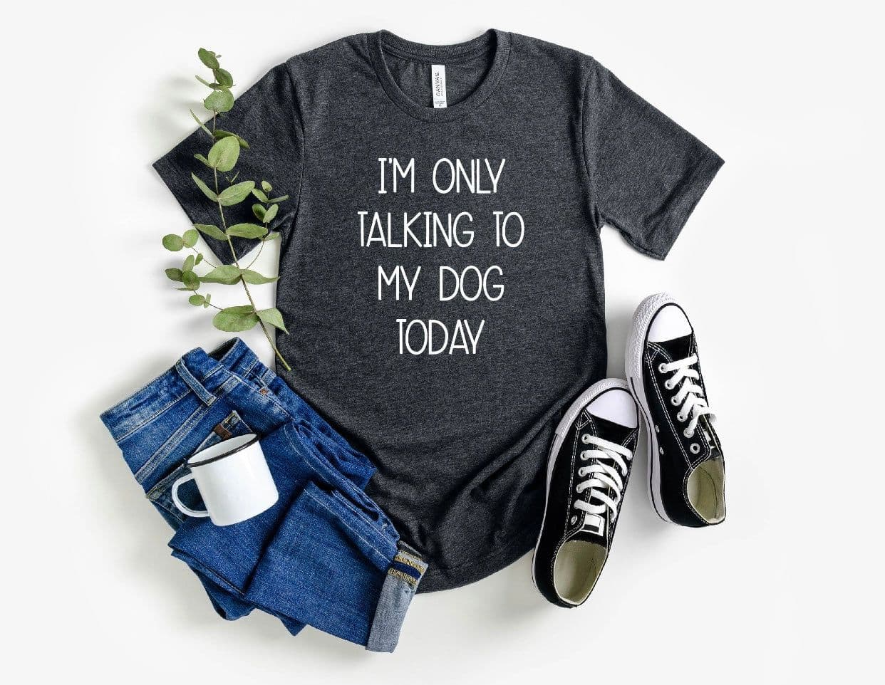 image-I'm Only Taking To My DOG Today Tee- Fur Mama Tee Gift For Dog Lover Dog Mom T shirt - Dog Mom Tee - Dog Mom Gift - Dog Lover
