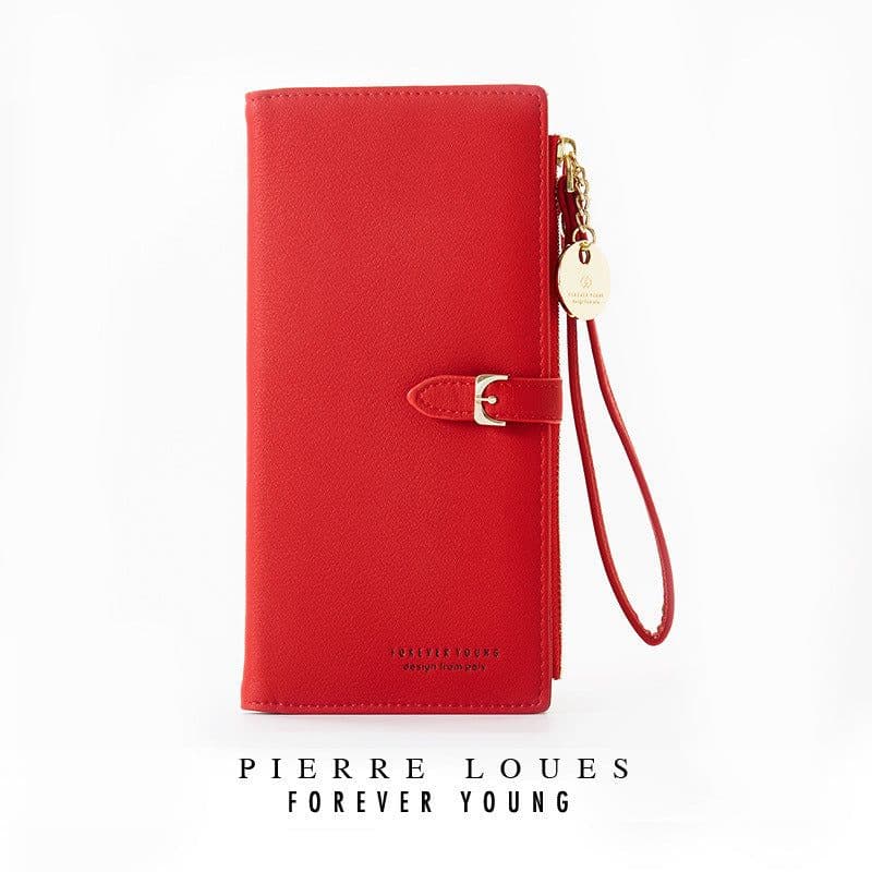 image-pierre loues new style ladies wallet Korean solid color ladies clutch large capacity ladies wrist bag