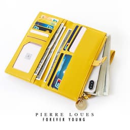 image-pierre loues new style ladies wallet Korean solid color ladies clutch large capacity ladies wrist bag