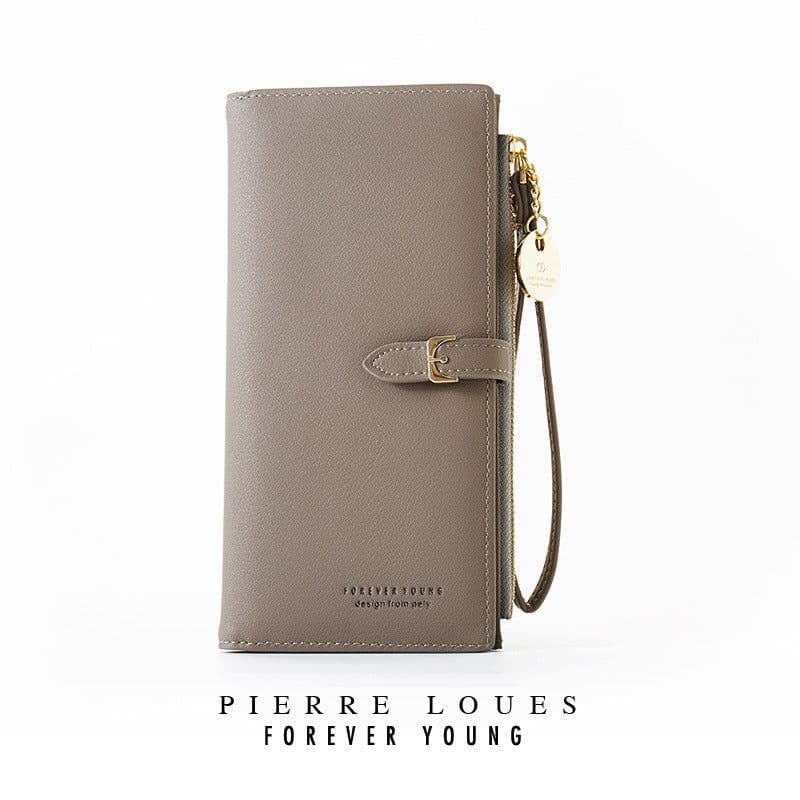 image-pierre loues new style ladies wallet Korean solid color ladies clutch large capacity ladies wrist bag