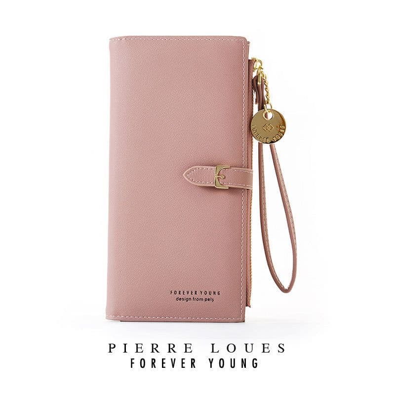 image-pierre loues new style ladies wallet Korean solid color ladies clutch large capacity ladies wrist bag
