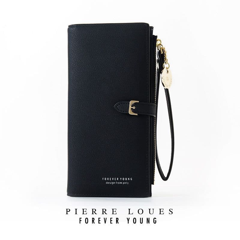 image-pierre loues new style ladies wallet Korean solid color ladies clutch large capacity ladies wrist bag