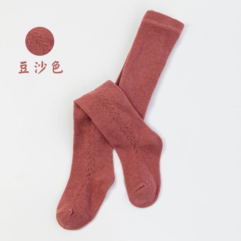 image-22 spring and autumn Spanish style thin hollow mesh infant leggings wheat ear transfer pantyhose
