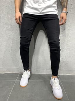 image-High quality European and American men's stretch skinny jeans