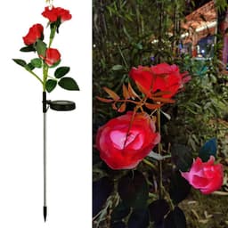 image-Cross-border led solar 3 new rose flower lamp outdoor lawn ground insertion courtyard garden decorative landscape lamp