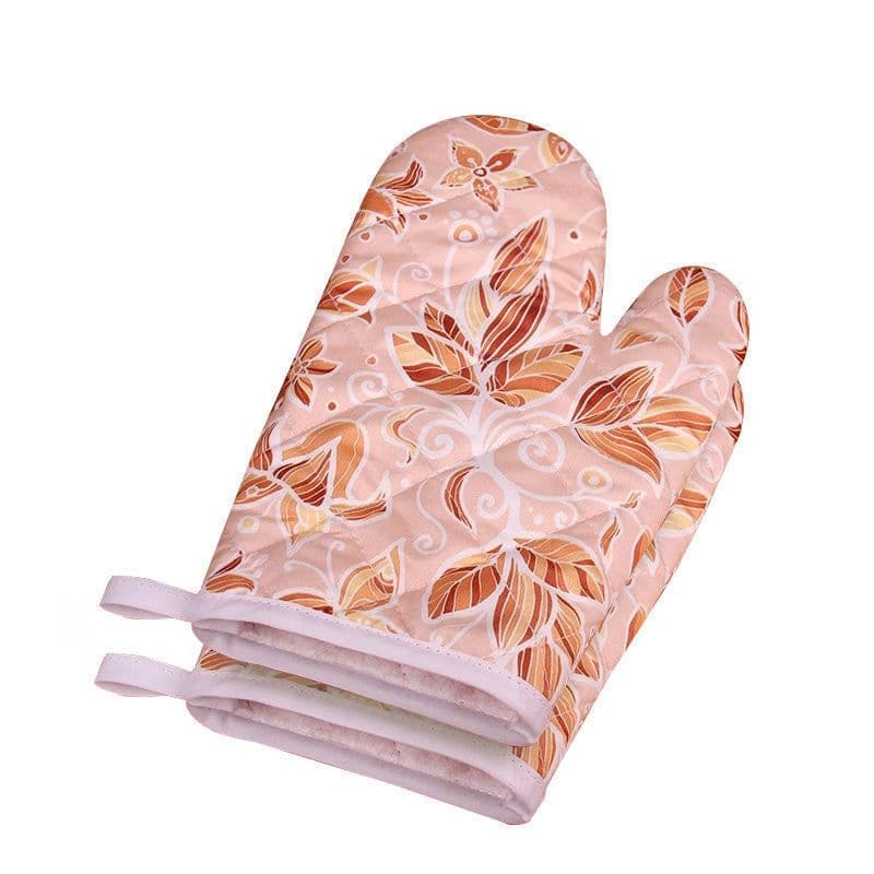 image-Kitchen Anti Ironing Gloves Heat Insulation Thickened Microwave Oven Baking Cute Barbecue High Temperature Resistant And Heat Resistant Oven Household Gloves