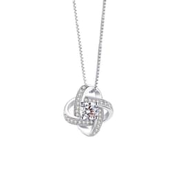 image-Amazon Manufacturer S925 Silver Eternal Heart Clover Necklace Pendant Cross-border Mother's Day Valentine's Day Pendant