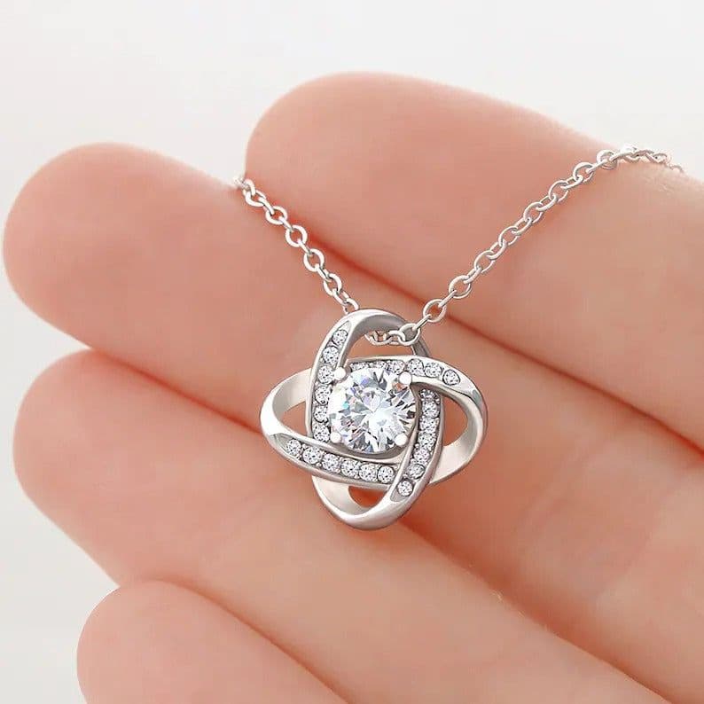image-Amazon Manufacturer S925 Silver Eternal Heart Clover Necklace Pendant Cross-border Mother's Day Valentine's Day Pendant