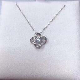 image-Amazon Manufacturer S925 Silver Eternal Heart Clover Necklace Pendant Cross-border Mother's Day Valentine's Day Pendant