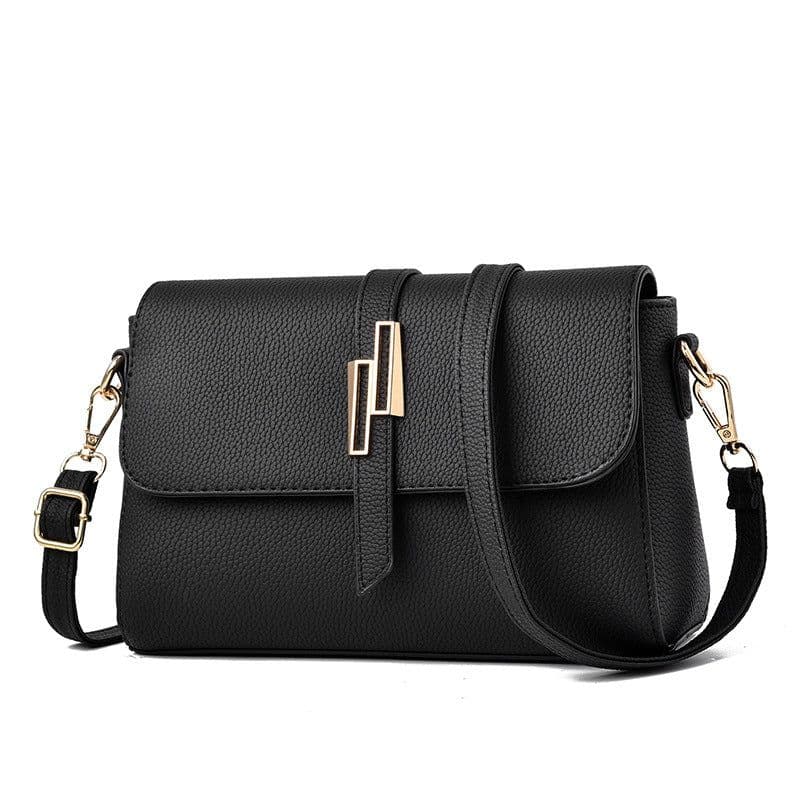 image-Ladies bags 2021 summer new trendy middle-aged and elderly single shoulder bag messenger bag litchi pattern mother bag one generation