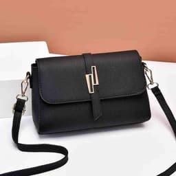 image-Ladies bags 2021 summer new trendy middle-aged and elderly single shoulder bag messenger bag litchi pattern mother bag one generation