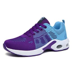 image-Cross-border large size women's shoes sports shoes summer running shoes fashion air cushion flying woven shoes hollow flying woven breathable women's shoes