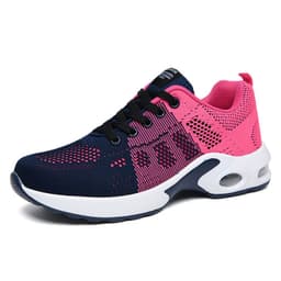 image-Cross-border large size women's shoes sports shoes summer running shoes fashion air cushion flying woven shoes hollow flying woven breathable women's shoes
