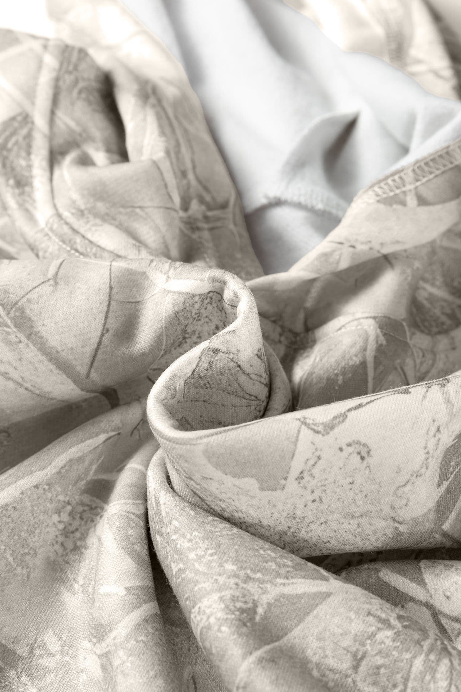 image-Beige Camouflage Woodland Print Oversized Sporty Hoodie