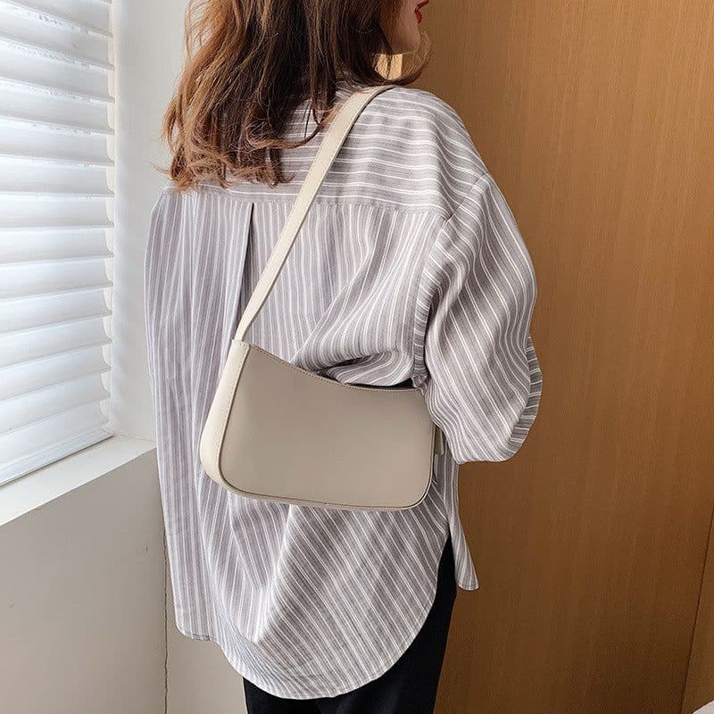 image-Bag women 2020 spring and summer new niche design retro armpit bag OL hand carry small bag shoulder bag messenger bag