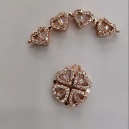 image-Love four-leaf clover two-wear necklace female one style multi-band fashion clavicle chain diamond pendant vibrato net celebrity live goods