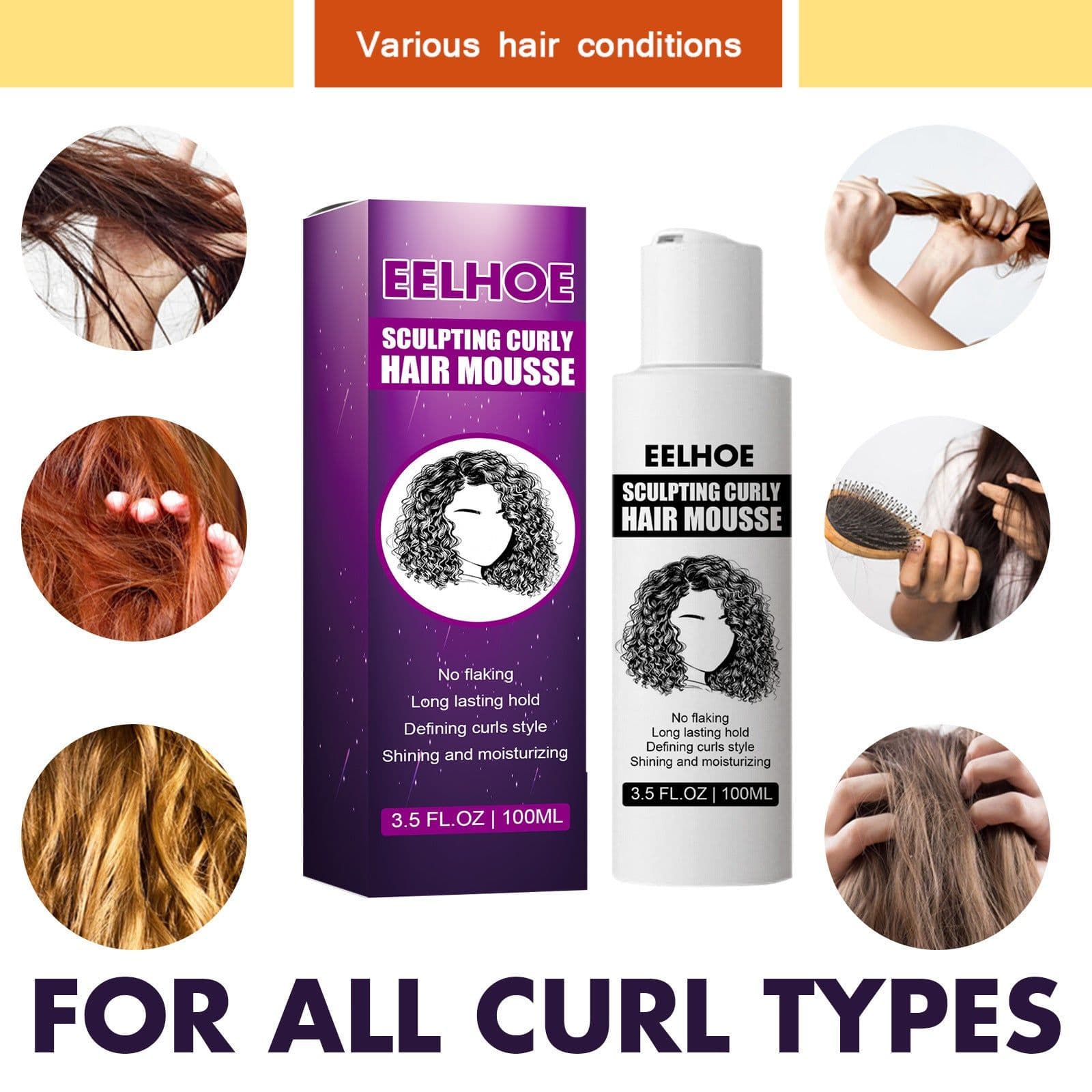 image-eelhoe hold elastin curly hair moisturizing fluffy hold natural volume hair treatment