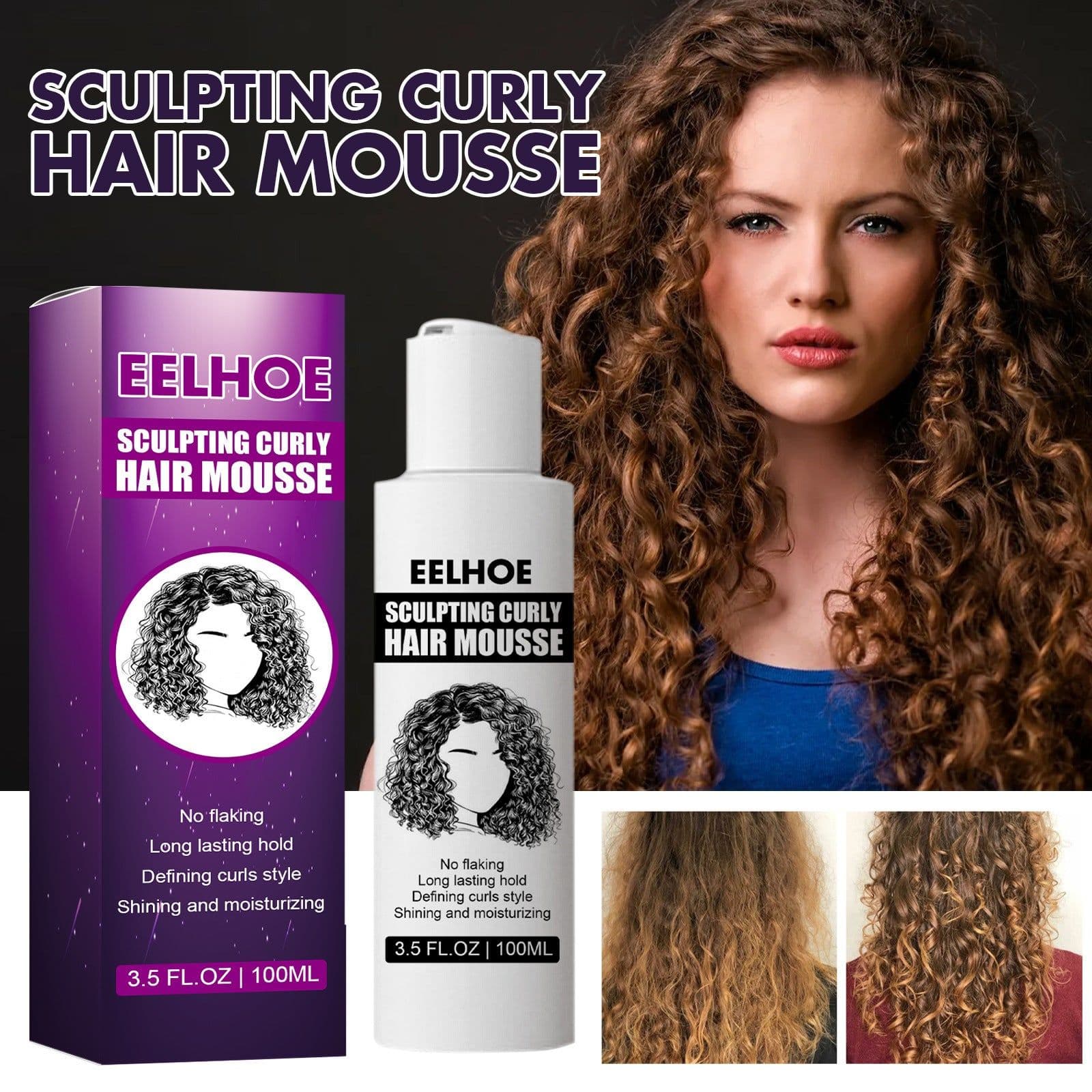 image-eelhoe hold elastin curly hair moisturizing fluffy hold natural volume hair treatment