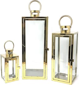image-Large Floor Wind Stainless Steel Wind Lamp Candle Holder Wedding Decoration Supplies Garden Glass Candle Holder Soft Decoration Ornament