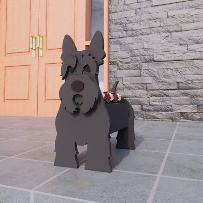 image-Cross-border independent station popular dog-planter pet dog flower pot potted garden home decoration ornaments