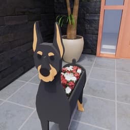 image-Cross-border independent station popular dog-planter pet dog flower pot potted garden home decoration ornaments